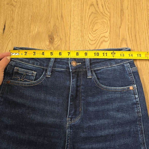 Judy Blue Cropped High Rise Straight Dark Wash Jeans Size 3 Or 26 - Picture 5 of 13